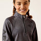 Girl's Ariat TEK Team 1/2 Zip Sweatshirt - Ebony Grey