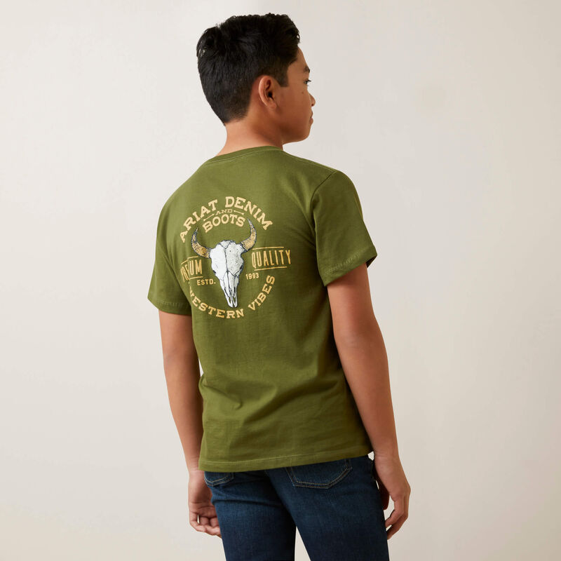 Boy's Ariat Bison Skull T-Shirt