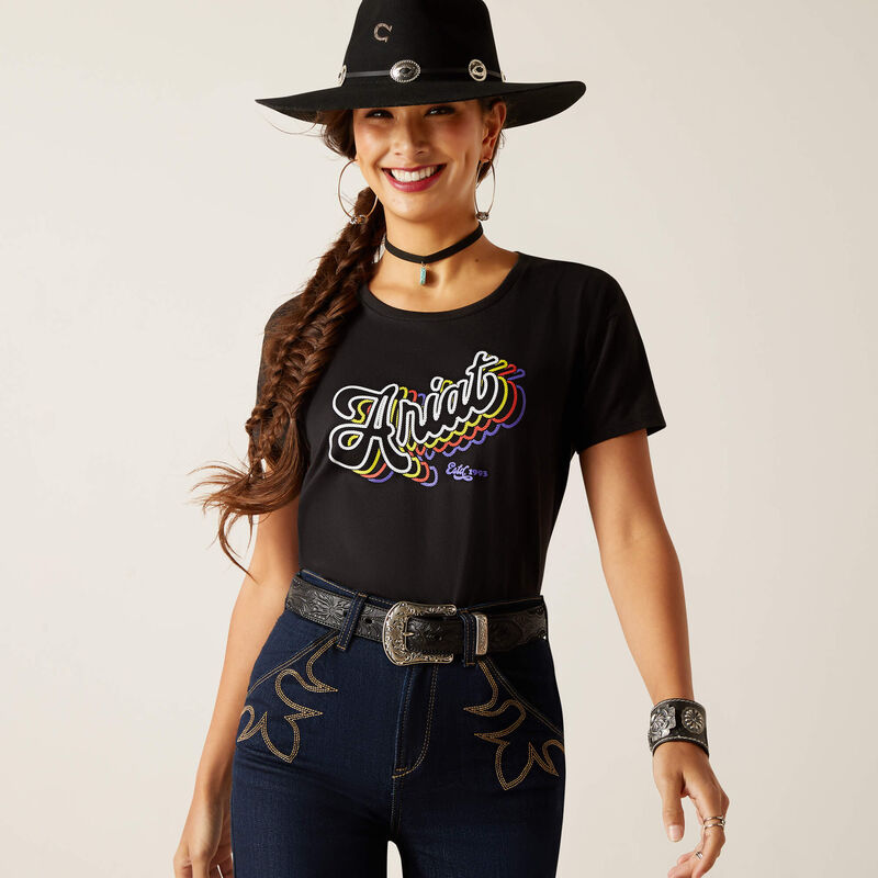 Women's Ariat Rainbow Script T-Shirt