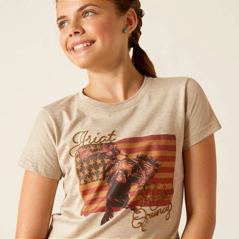 Girl's Ariat FLAG RQ SHIRT