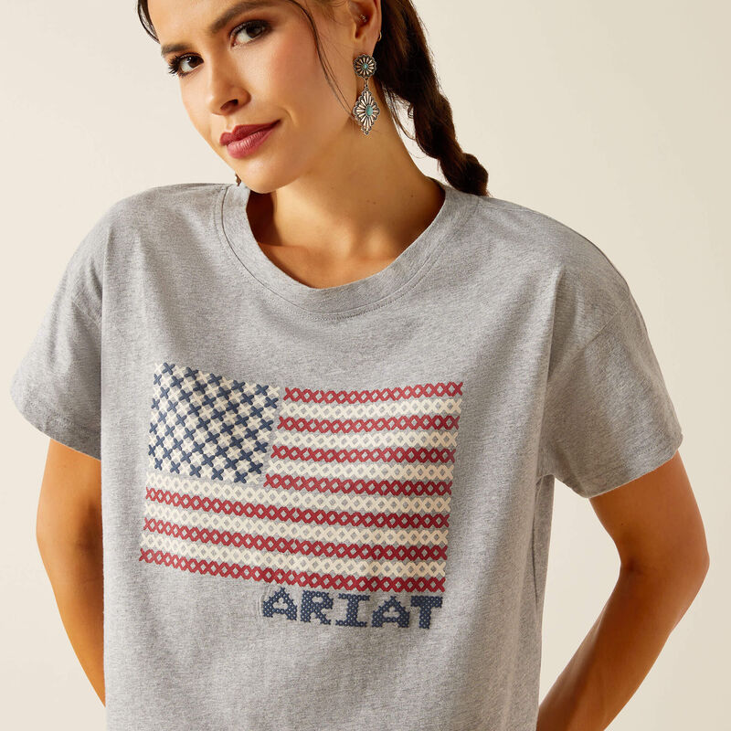 Women's Ariat Homespun Flag T-Shirt