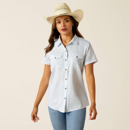 Women's Ariat Western Distressed Stripe ventTEK Shirt