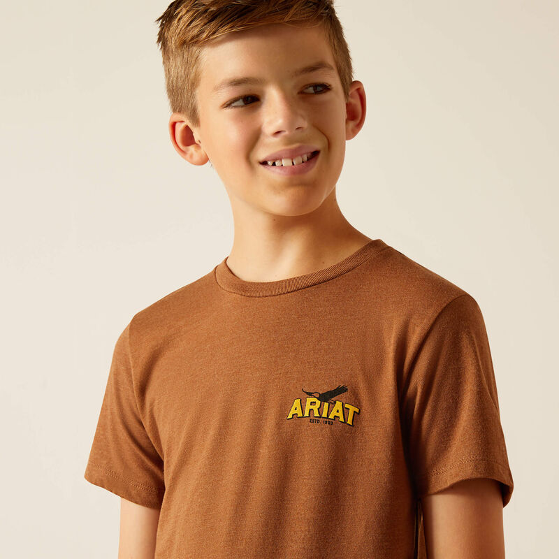 Boy's Ariat Bison Sketch Shield T-Shirt