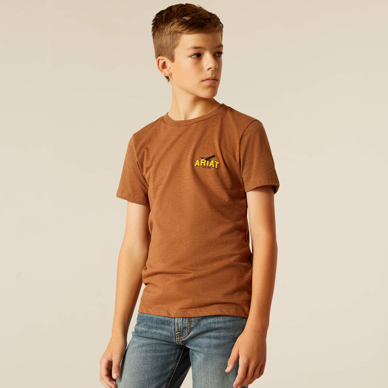 Boy's Ariat Bison Sketch Shield T-Shirt