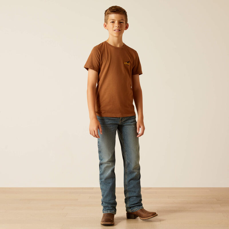 Boy's Ariat Bison Sketch Shield T-Shirt