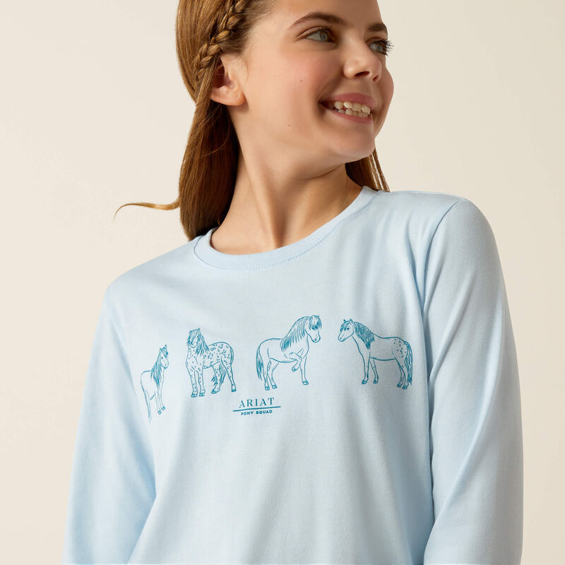 Girl's Ariat Pony Squad Long Sleeve T-Shirt