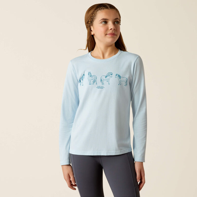 Girl's Ariat Pony Squad Long Sleeve T-Shirt