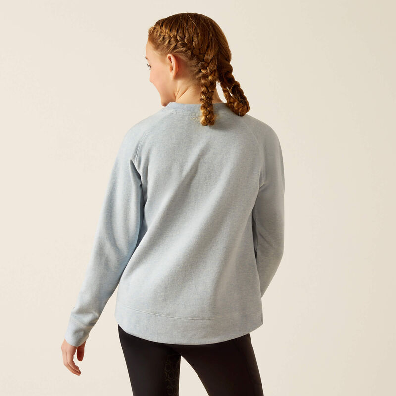 Girl's Ariat Benicia Sweatshirt - Cerulean Heather