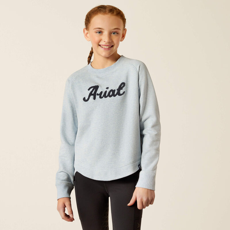 Girl's Ariat Benicia Sweatshirt - Cerulean Heather