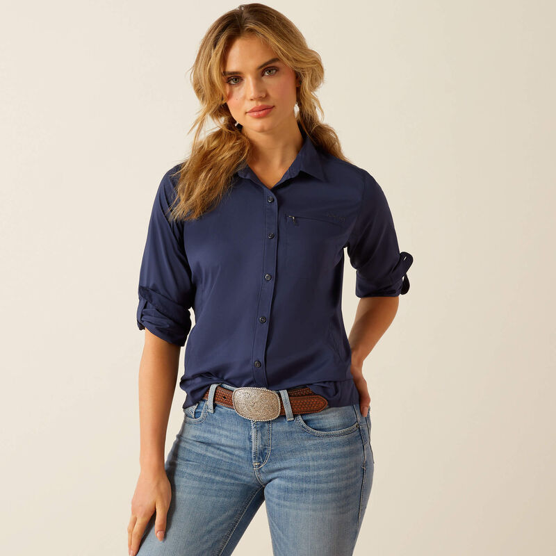 Women's Ariat VentTEK Stretch Shirt - Navy