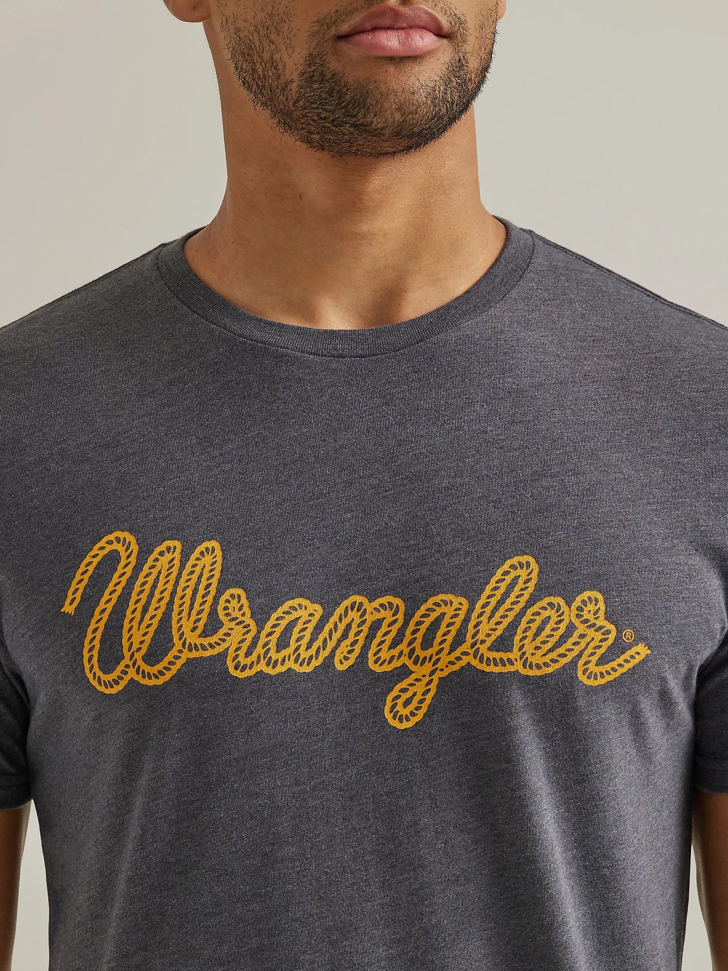 Men's Wrangler Rope Logo Graphic T-Shirt - Asphalt