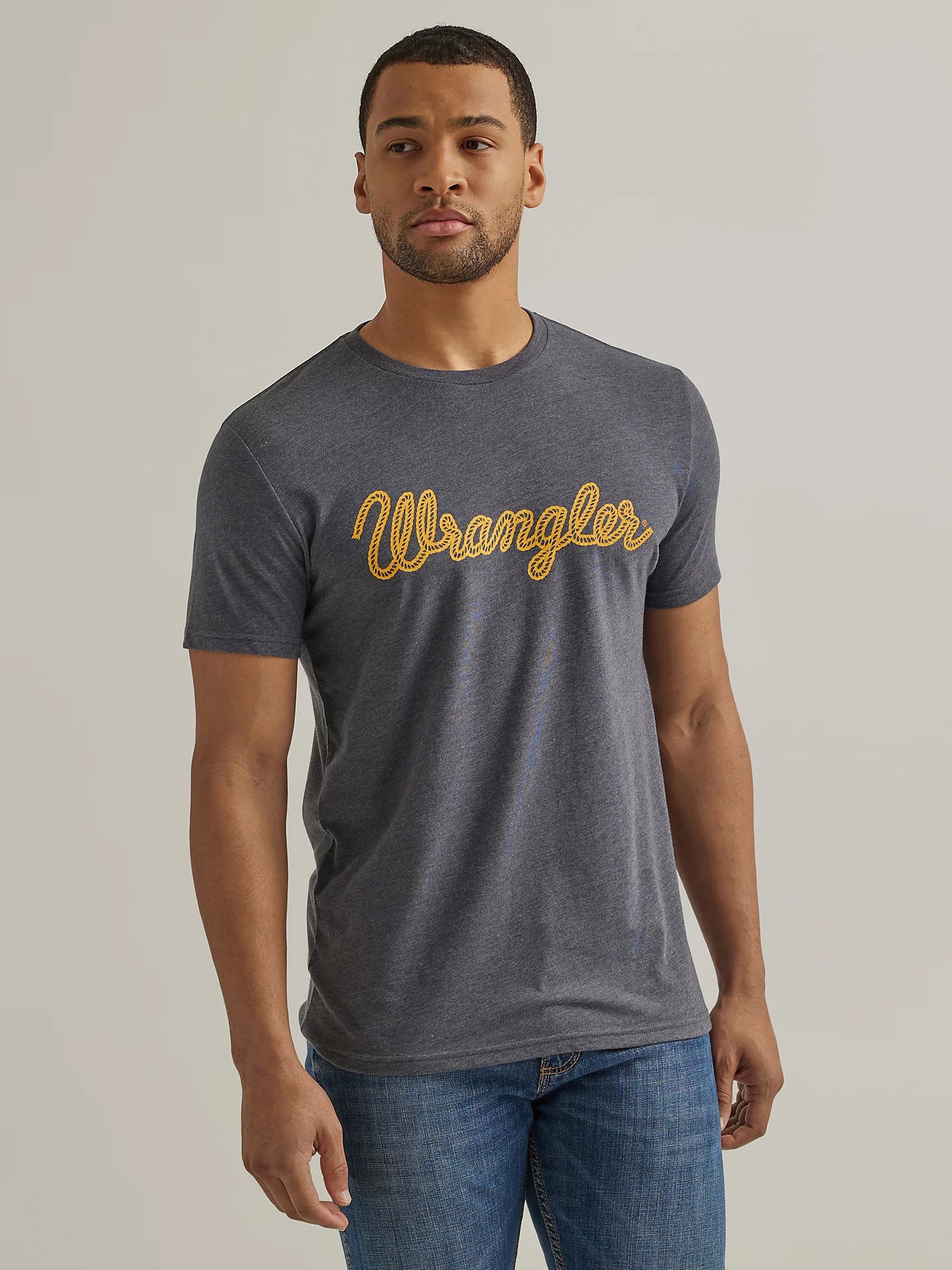 Men's Wrangler Rope Logo Graphic T-Shirt - Asphalt