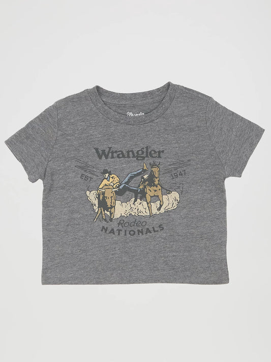 Boy's Wrangler SHORT SLEEVE GRAPHIC T-SHIRT IN GRAPHITE HEATHER