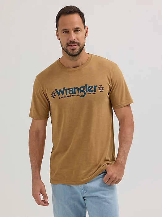 Men's Wrangler Kabel Short Sleeve Graphic T-shirt - Bistre Heather