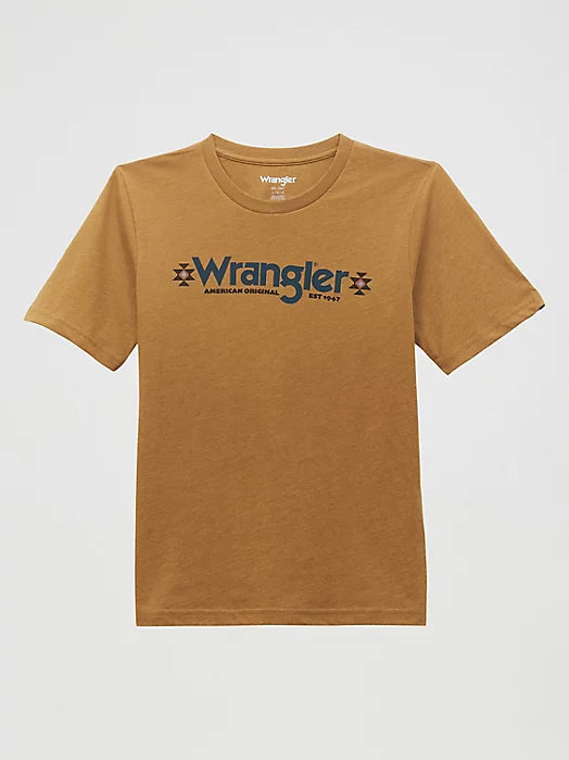 Boy's Wrangler Kabel Short Sleeve Graphic T-shirt - Bistre Heather