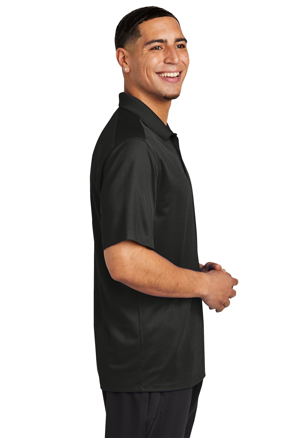 Men's Black Sport-Tek® UV Micropique Polo