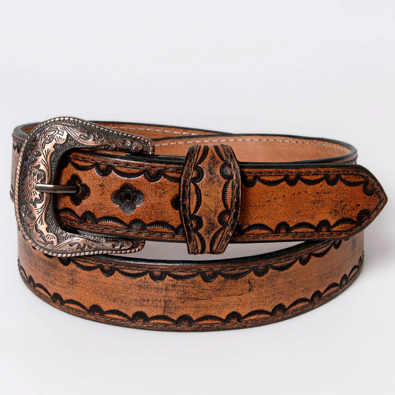 Women's American Darling Painted Tooled Leather Belt