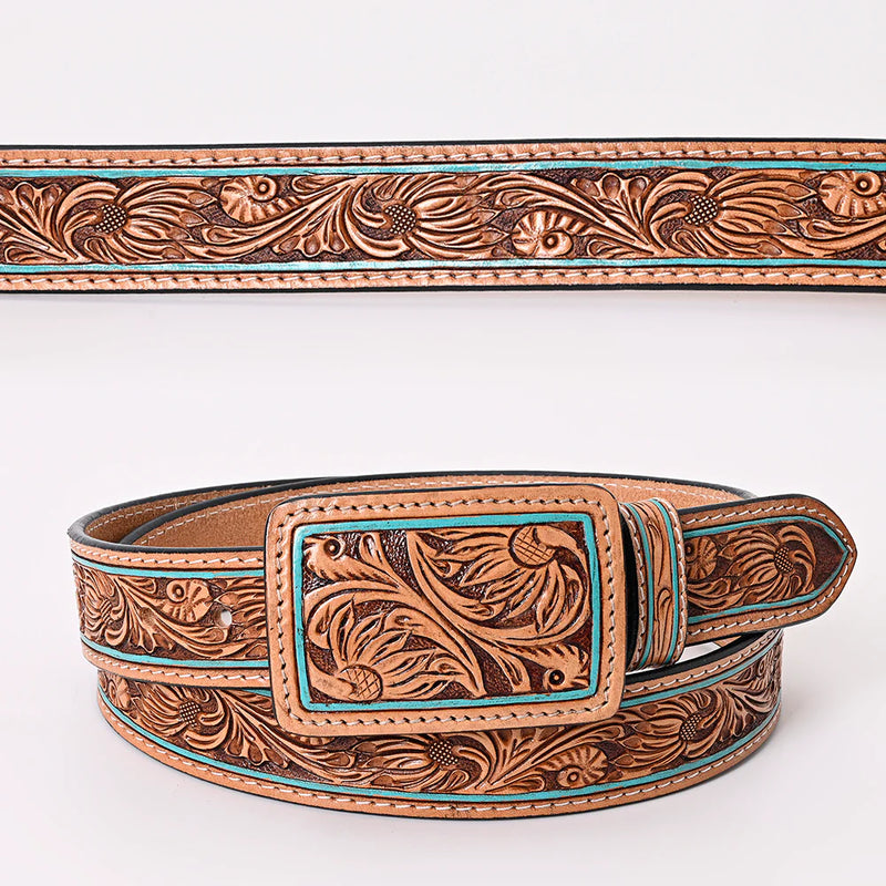 Women's American Darling Painted Tooled Leather Belt