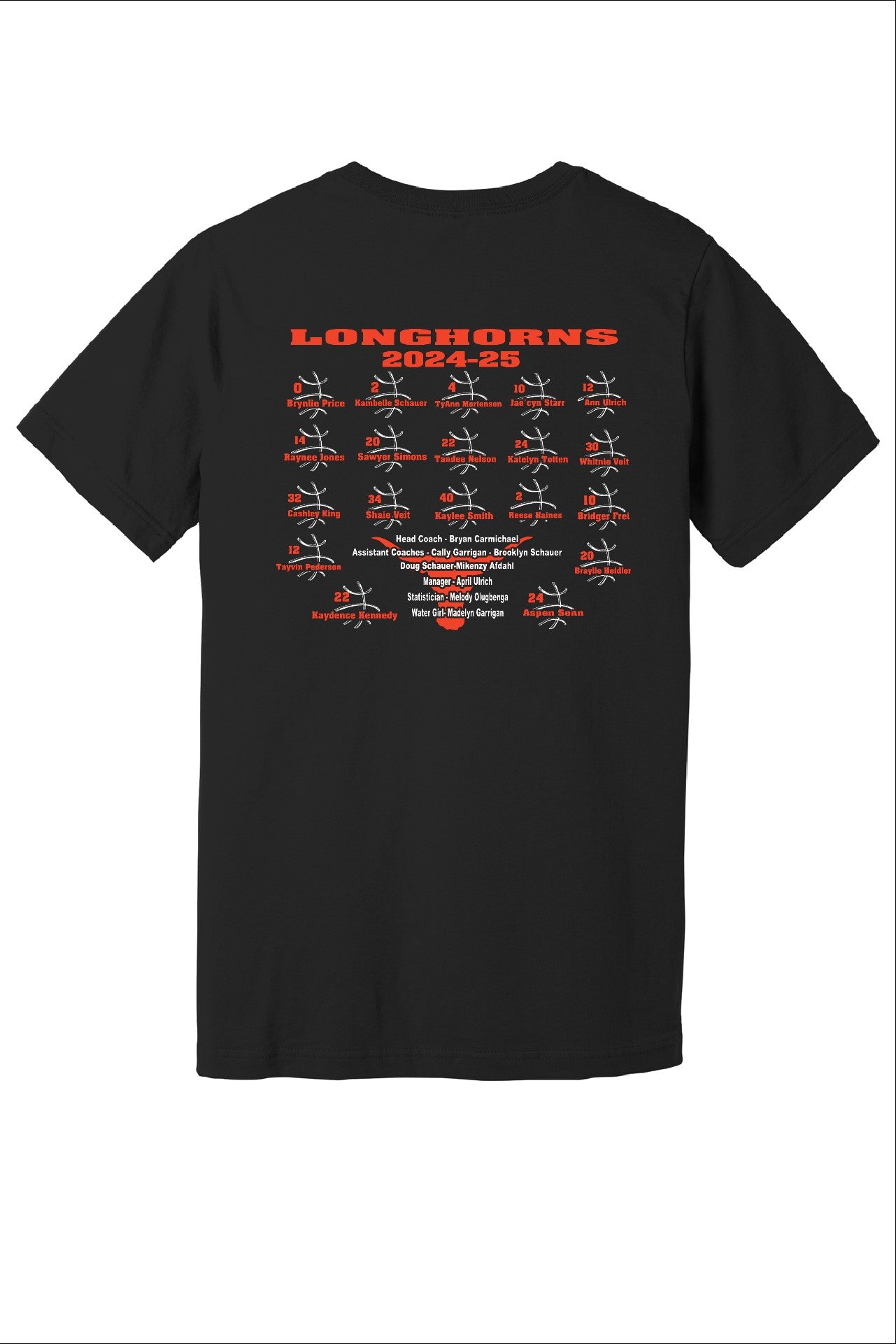 2024-25 Faith Lady Longhorns Basketball Shirts