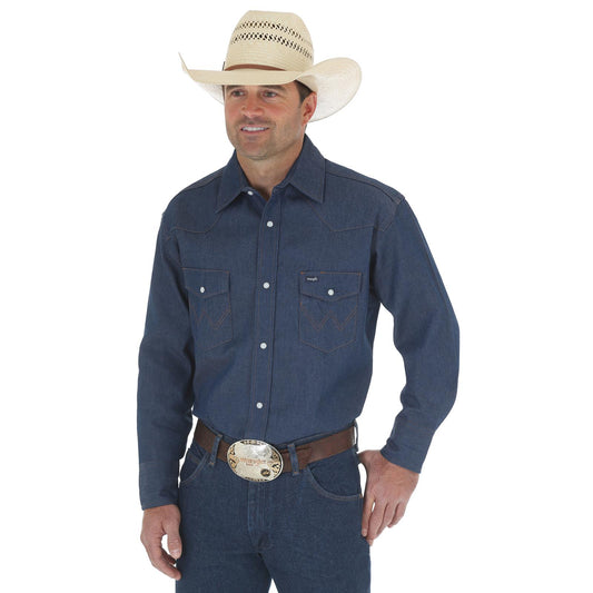 Men's Wrangler  Denim Long Sleeve Work Shirt