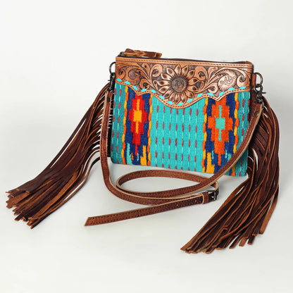 American Darling Teal Saddle Blanket Cross Body Bag