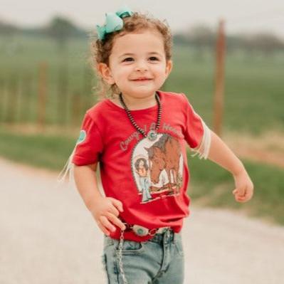 Girl's Shea Baby/Toddler Cowgirl at Heart Fringe Tee