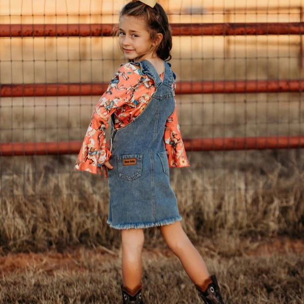 Girl's Shea Baby Baby/Toddler Cowgirl Denim Overall Dress