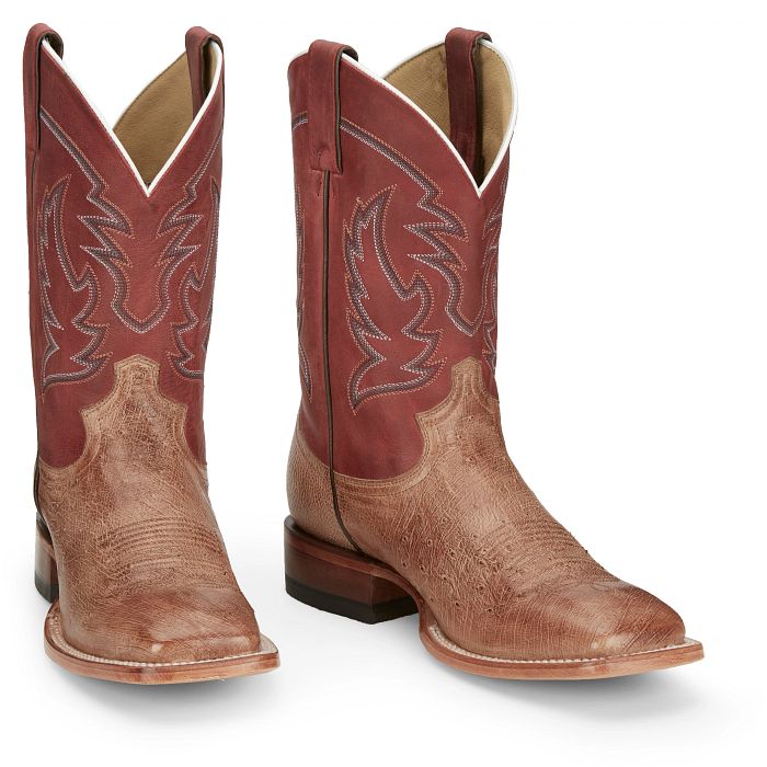 Men's Justin MCLANE 11” SMOOTH OSTRICH WESTERN BOOT