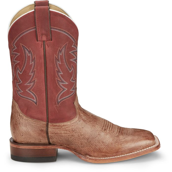 Men's Justin MCLANE 11” SMOOTH OSTRICH WESTERN BOOT