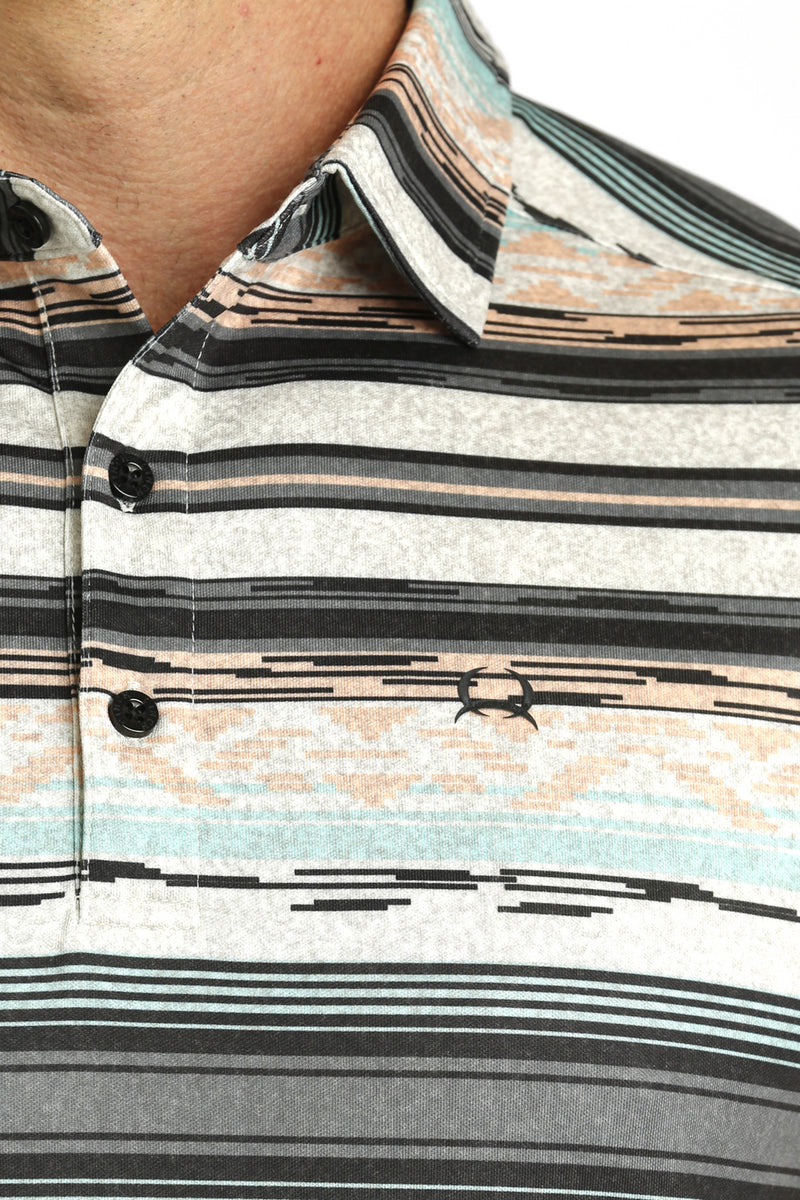 Men's Cinch Arenaflex MULTI COLOR STRIPED POLO