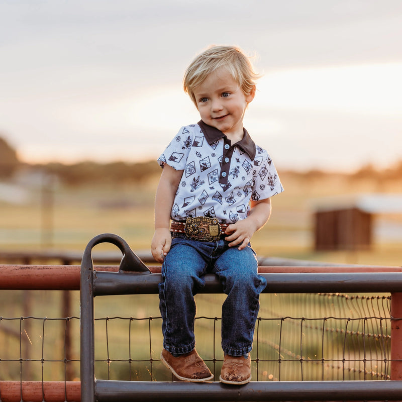 Boy's Shea Baby Diamond Polo Shirt