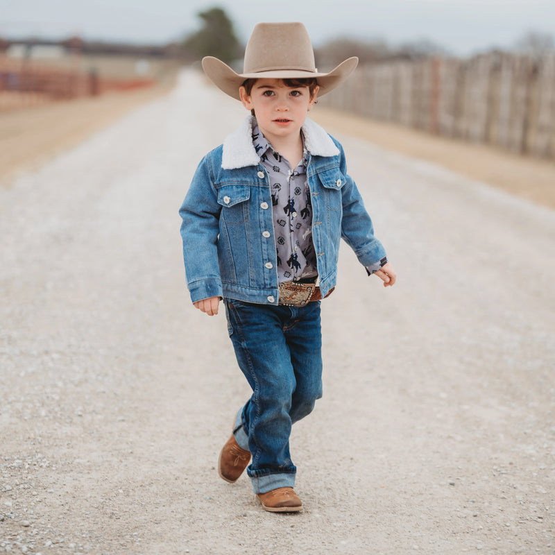 Boy's Shea Baby Baby/Toddler Denim Wool Jacket