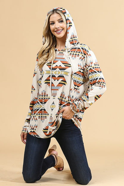 Women's Aztec Print Ultra Soft Hoodie