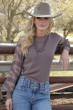 Women's Cinch Waffle Knit Top