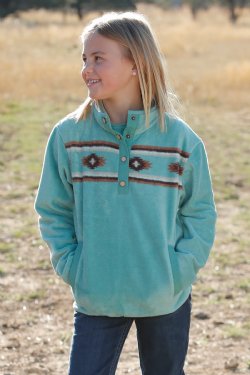 Girl's Cruel Girls Match Mom Fleece Pullover - Turquoise