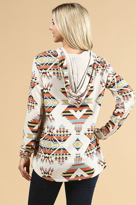 Women's Aztec Print Ultra Soft Hoodie