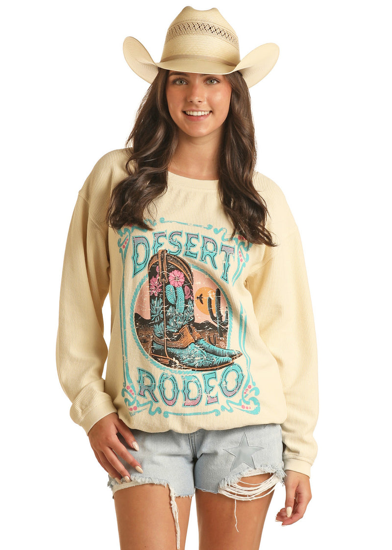 Women's Rock & Roll Boot Graphic Pullover