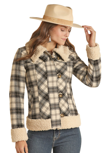 Women's Powder River Outfitters Berber Wool Natural Coat