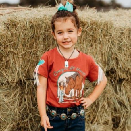 Girl's Shea Baby/Toddler Cowgirl at Heart Fringe Tee