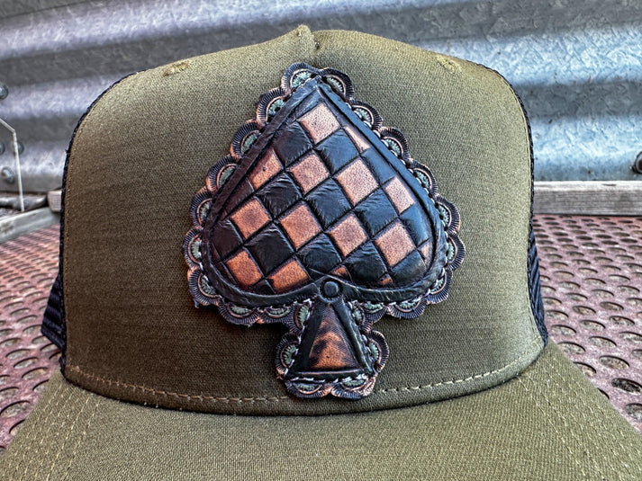 The Rodeo Rose Spade Hand Tooled Cap