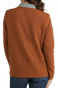 Women's Cinch Textured Sweatshirt - Copper