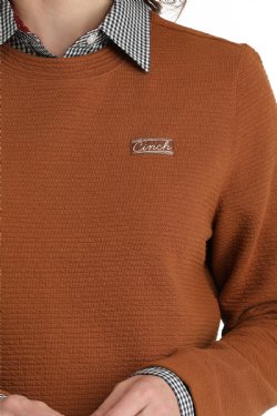 Women's Cinch Textured Sweatshirt - Copper