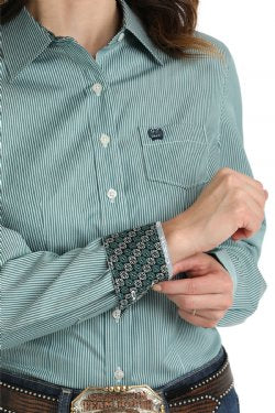 WOMEN'S CINCH TENCEL™ MICRO STRIPE BUTTON-DOWN WESTERN SHIRT