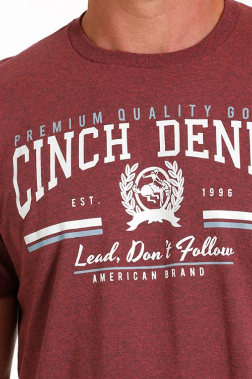 Men's Cinch Denim Classic Graphic Tee in Maroon