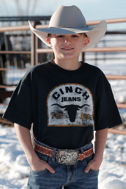 Boy's Cinch Navy 1996 Graphic Logo T-Shirt