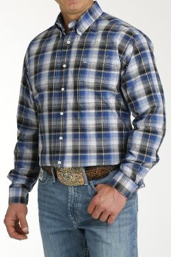 Men's Cinch PLAID BUTTON-DOWN WESTERN SHIRT