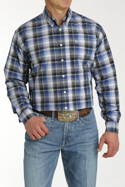 Men's Cinch PLAID BUTTON-DOWN WESTERN SHIRT