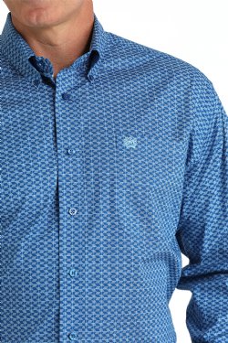 MEN'S CINCH STRETCH GEOMETRIC PRINT BUTTON-DOWN WESTERN SHIRT