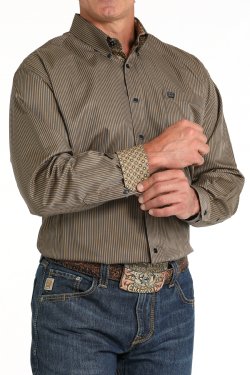 MEN'S CINCH TENCEL™ Stripe Print Button-Down Western Shirt