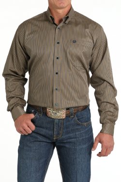 MEN'S CINCH TENCEL™ Stripe Print Button-Down Western Shirt